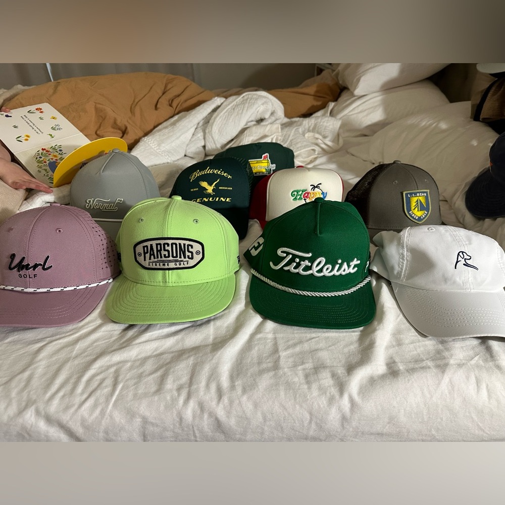 Assorted golf hats